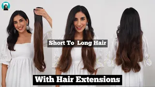 Add length to short hair with Hair Extensions | Clip-In Hair Extensions | Nish Hair