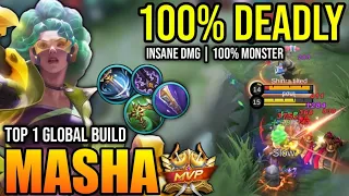 MASHA BEST BUILD 2023 | BUILD TOP 1 GLOBAL MASHA GAMEPLAY | MOBILE LEGENDS✓