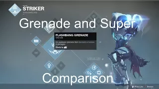 Striker Titan Grenade and Super Comparison