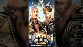 Cody Rhodes vs Logan Paul King And Queen Of The Ring 2024 🔥🔥