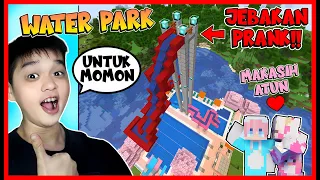 ATUN BANGUN SELUNCURAN AIR PALING TINGGI UNTUK @sapipurba  TAPI ADA JEBAKAN PRANK !! MINECRAFT