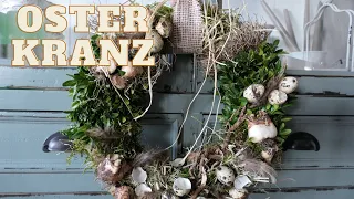 DIY Osterkranz | Osterdeko Idee für drinnen & draußen | Türkranz