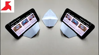 How to make a ORIGAMI PHONE STAND from A4 paper || 5 minute craft