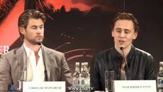 Thor Premiere Press Conference - Thor and Loki