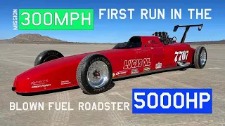 5000 HP Blown Fuel Roadster Land Speed Car at El Mirage