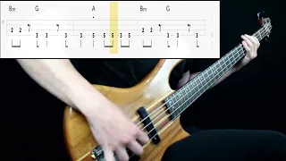 Garbage ft. Screaming Females - Because The Night (Bass Cover) (Play Along Tabs In Video)