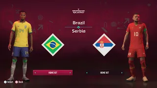 FIFA 23 | COPA MUNDIAL QATAR 2022 | BRAZIL VS SERBIA | 4K 60FPS | PS5