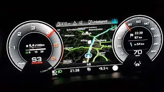 Acceleration Audi A6 50 TDI on the Autobahn