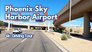 Driving in Phoenix 4K | Sky Harbor Airport July 2022