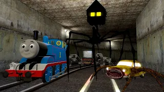 Building a Thomas Train Chased By TV Eater,House Head Trevor Henderson in Garry's Mod