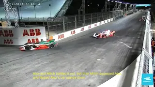 Formula-E massive crash at Diriyah ePrix full aftermath (second footage)