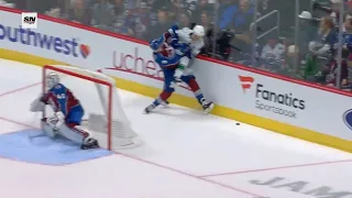 Cale Makar Defending Elias Pettersson