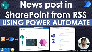 News post in SharePoint from RSS feed using Power automate