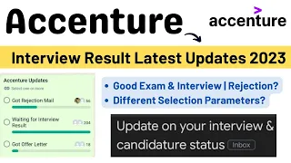 Accenture Interview Results 2023 Updates | Good Exam & Interview | Rejection? | Reason | New Jobs