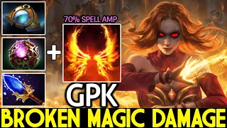 GPK [Lina] Broken Magic Damage with 70% Spell AMP Dota 2