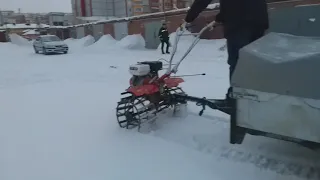 мотоблок брайт 17л с на грунтозацепах  зима