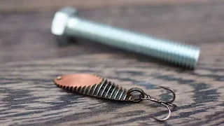 Making a screw fishing lure | diy spoon lure