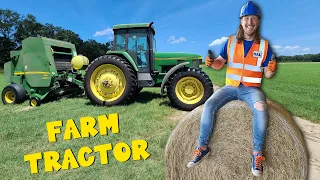 Handyman Hal works on Farm | Hay Tractor and Equipment for Kids