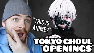 First Time Reacting to "TOKYO GHOUL Openings" | Non Anime Fan!
