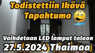 Ikävä Liikennetapahtuma Jäi Videolle - Vaihdellaan LED Lamput Taloon 27.5.2024 Thaimaa