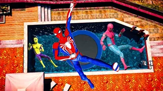 GTA 5 Epic Ragdolls | Spiderman Water & TRAMPOLINE Jumps/Fails (Euphoria Physics)