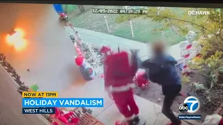 Shocking vandalism by teen caught on camera at West Hills home