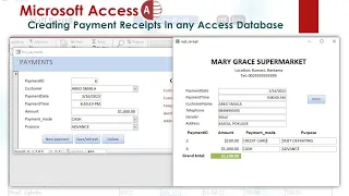 How to create Customer Payment Receipts in ANY Microsoft Access Database Project