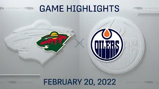 NHL Highlights | Wild vs. Oilers - Feb. 20, 2022