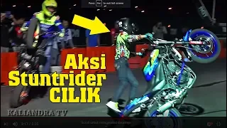 Aksi WAHYU NUGROHO Stuntrider Cilik Indonesia || Amazing Skill Little Stunt Rider