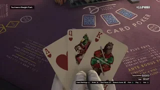 Gta 5 Straight Flush and 3 of a kind 105k Bet