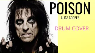 POISON - ALICE COOPER - DRUM COVER. SURELY 10/10 FOR TRYING!😁