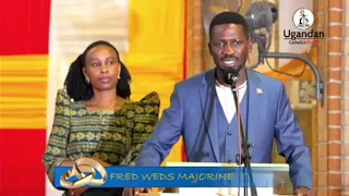 H.E PRESIDENT BOBI WINE SPEECH AND FIRST LADY TODAY AT CHAIRMAN NYANZI WEDDING