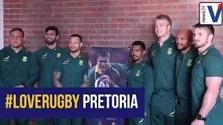 Springboks visit Joost van der Westhuizen's former High School