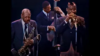 Coleman Hawkins & Harry Edison Quartet,  Wembley Town Hall, London, October 1964 (colorized)