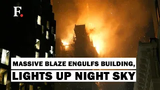 Massive Fire Breaks Out At Under-Construction Building in Hong Kong