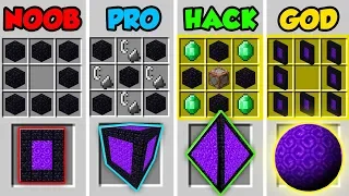 Minecraft NOOB vs. PRO vs. HACKER vs. GOD: SECRET PORTAL CRAFTING in Minecraft! (Animation)