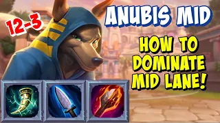 ANUBIS MID GAMEPLAY SMITE SEASON 9 - DOMINATE LANE WITH EASE!