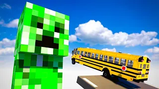 Voitures vs Creeper Minecraft | Teardown