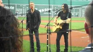 Gary Cherone and Nuno Bettencourt from Extreme Singing National Anthem