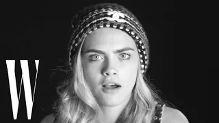 Cara Delevingne On Being Naked, Her Foot Tattoo, and Crush on Brangelina | Screen Tests | W Magazine