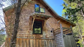 Building a Wooden Tiny House in the Forest | This Side Done