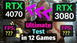 RTX 4070 vs RTX 3080 TEST in 12 GAMES / 1080p 1440p 4K DLSS 3 / Ray Tracing