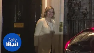 Amber Rudd leaves Downing Street after returning to cabinet