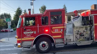 Seattle Fire Engine 35, Aid 31 and  Medic 18 responding