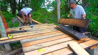 We Built a 40 Ft Bridge with Resawn Railroad Ties