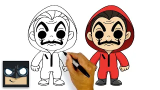 How To Draw Money Heist Disguise