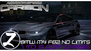 Need For Speed Carbon: BMW M4 F82 (No Limits) Heat 1 to 5 Cop Chase