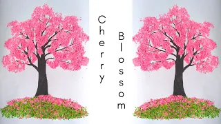 How to Make Cherry Blossom Collage with Paper || Membuat Kolase Pohon Sakura dari Kertas Origami