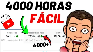 Como obter 4000 horas de exibição no YouTube RÁPIDO