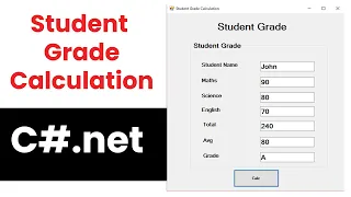 Student Grade Calculation using C#.net